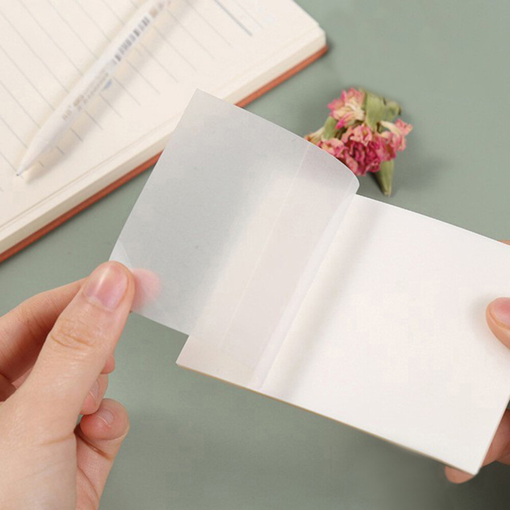 Transparent Sticky Notes Clear Notepad Sticky Note Set Waterproof Memo Pad Stationery