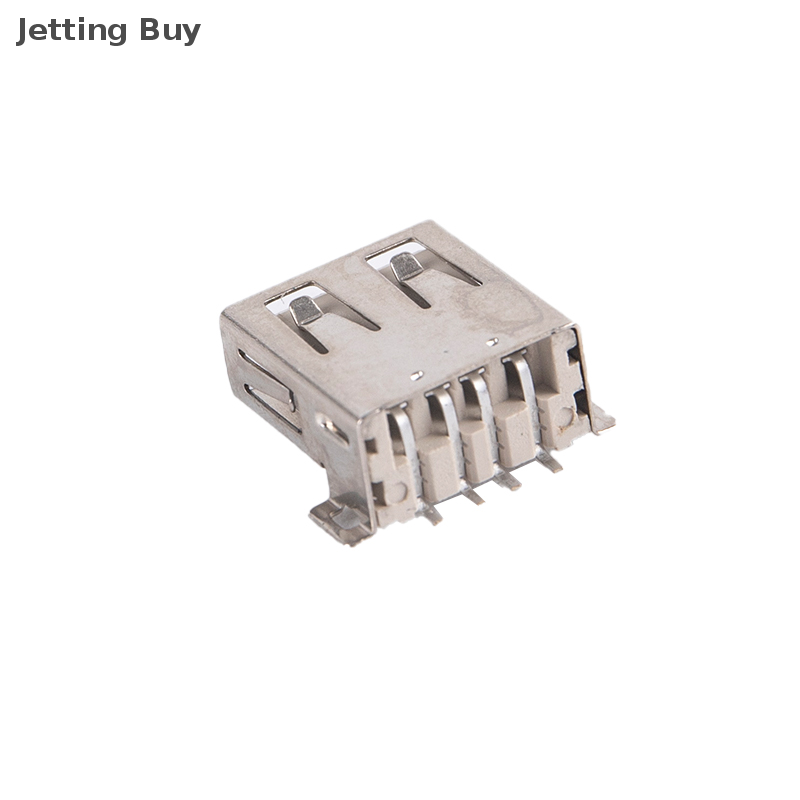 【Jettingbuy】 Flash Sale 10 cái đầu nối giắc cắm Hàn Cổng đầu cái tiêu chuẩn loại USB 2.0 Loại A đầu cắm PCB loại USB-A SMT 4pin