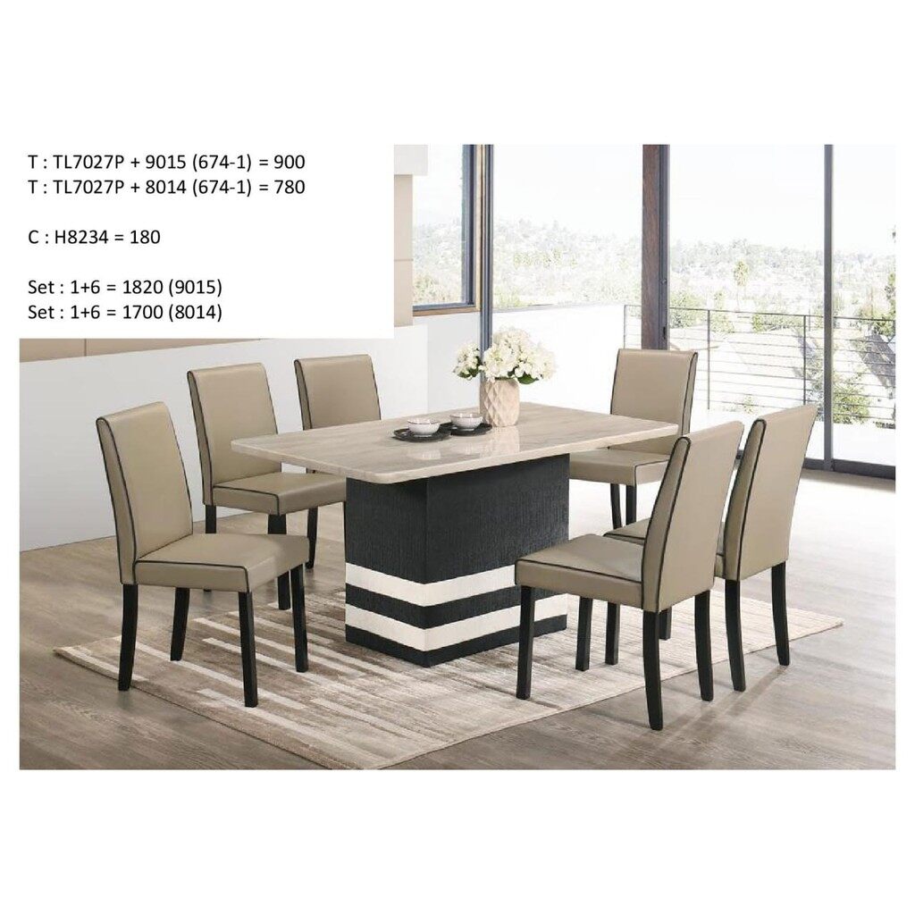 Beli Marble Dining Table Set For 6 Pada Harga Terendah Lazada Com My