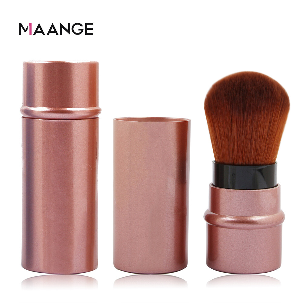 Cọ trang điểm MAANGE có thể thu vào có nắp đậy + mút tán kem nền mềm - INTL