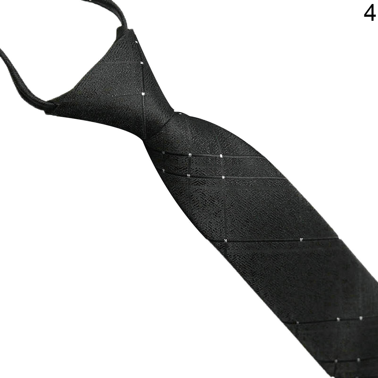 Lunchmoney Stylish Zipper Tie Smooth Comfy Lightweight Striped Zipper Tie for Party