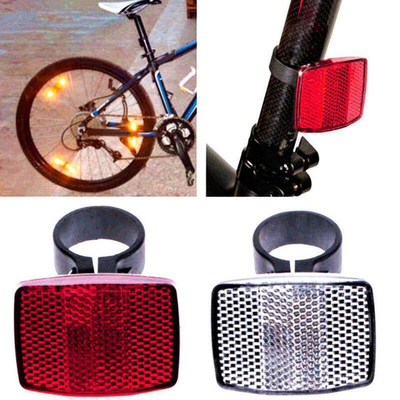 Road Cycle Bike Bicycle Reflector Light Front Rear Reflective Strips