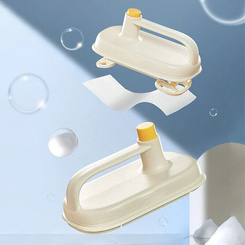 Kebememe xử lý ceaning bàn chải có thể thay thế nhà bếp lau khăn lau đa chức năng làm sạch lau gạch bàn chải nhà bếp mỡ loại bỏ vệ sinh phòng tắm công cụ