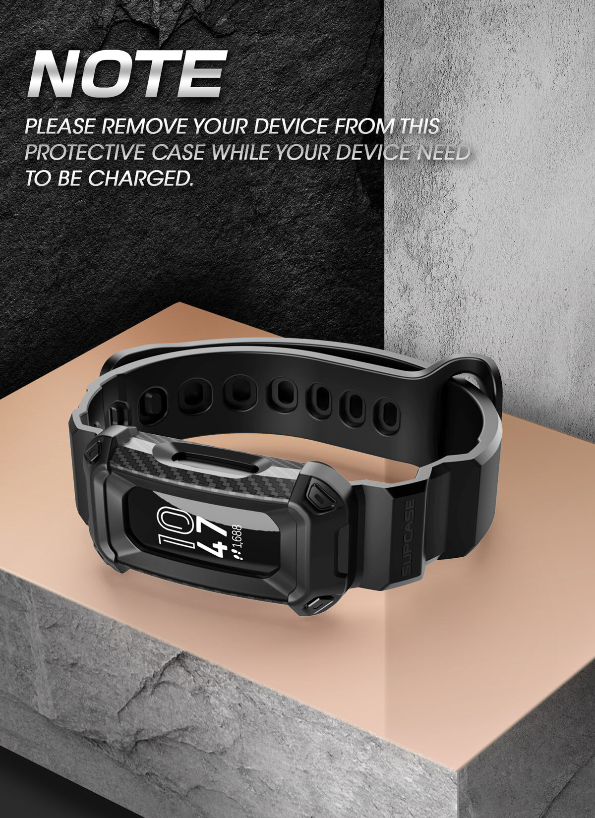 Thiết Kế Dòng Sản Phẩm SUPCASE Unicorn Beetle Pro Dành Cho Fitbit Inspire 2 (Bản Phát Hành 2020) Dây Đeo Thay Thế Có Vỏ Bảo Vệ Chắc Chắn Tích Hợp