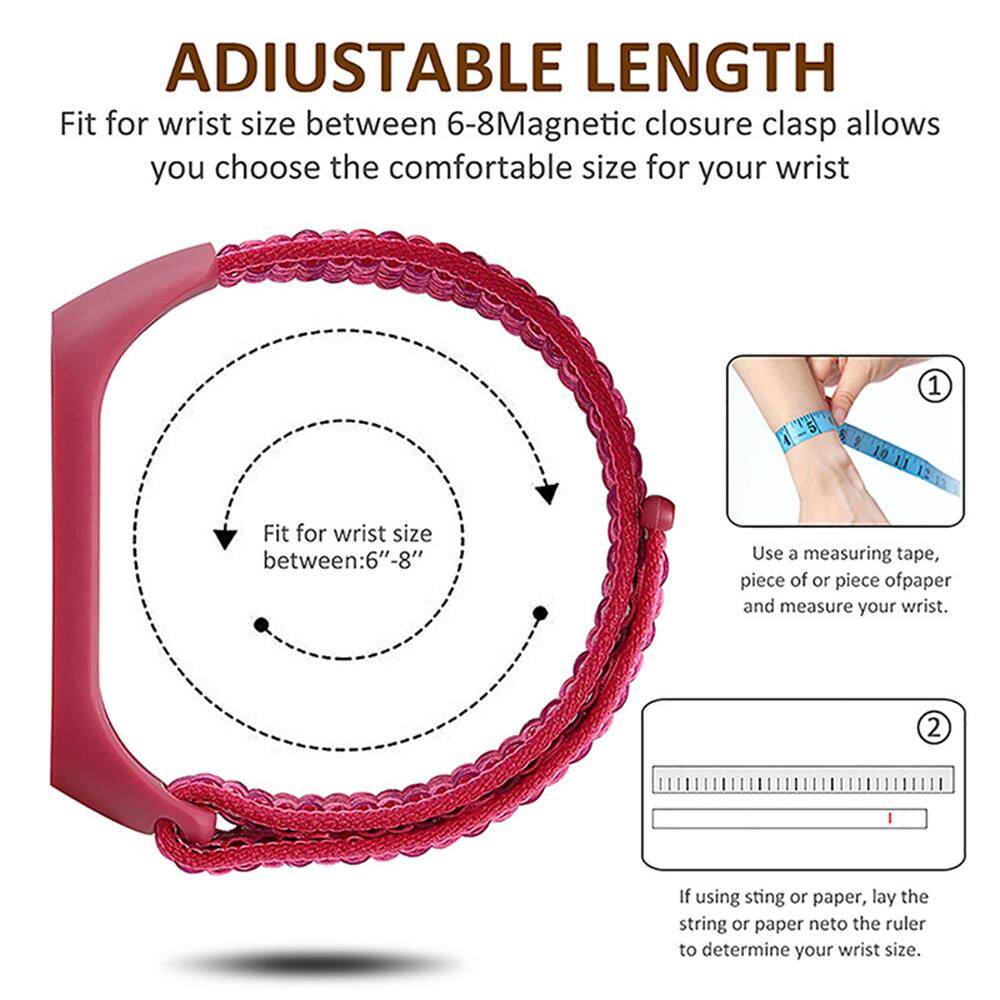 Nylon dây đeo hình vòng ban nhạc cho Xiaomi Mi Band 4 Miband 3 4 5 6 7