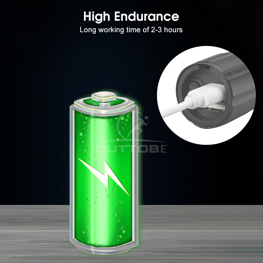 Outtobe Mini Flashlight Portable Zoom Flashlight Ultra Bright Flashlight Rechargeable Outdoor Flashlight 3 Modes Zoomable Handheld Flash Light for Outdoor Running For Camping Hiking