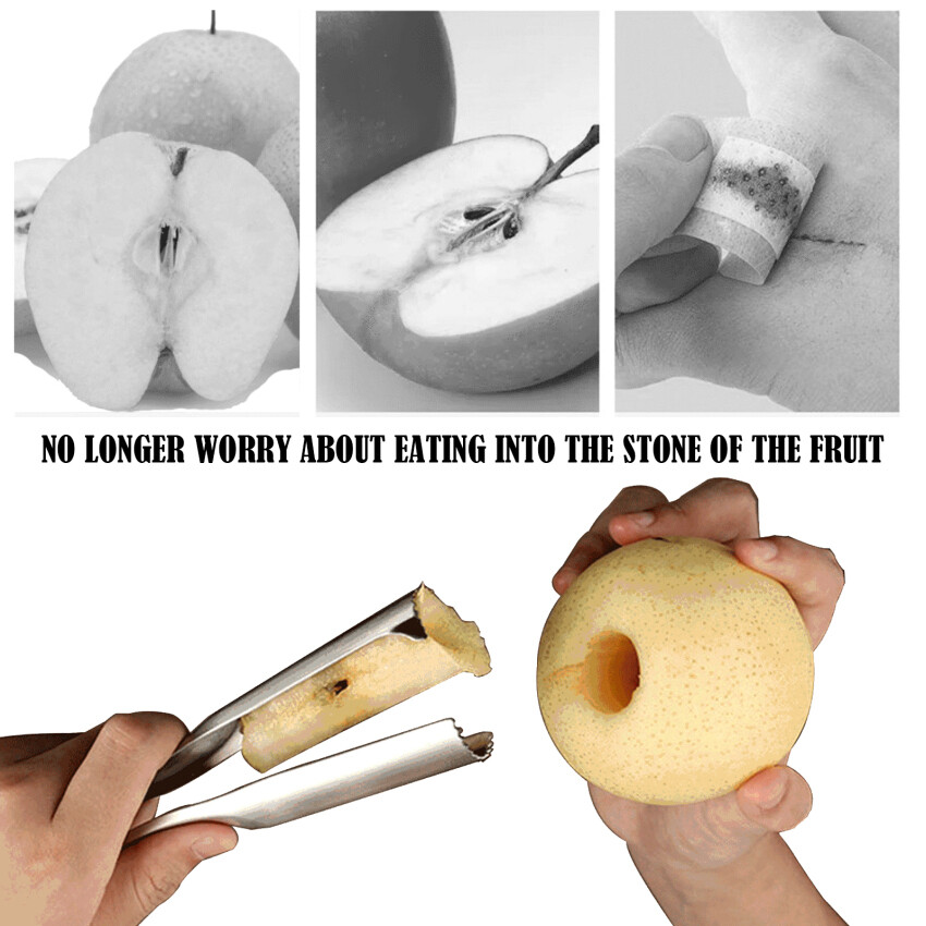 Premium Apple Corer Easy to Use Durable Apple Corer Remover for Pears Bell Peppers Cupcakes Sharp Serrated Stainless Steel Blade Kitchen Gadgets Fruit Corer Pitter, Easy to Use 1Pcs