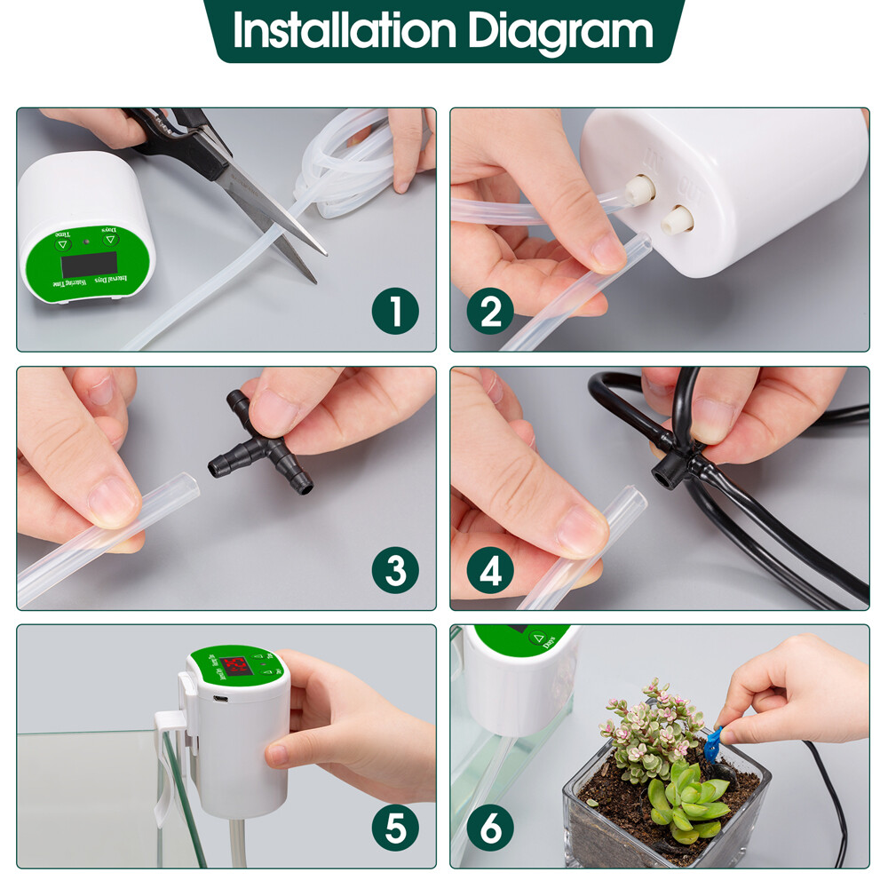 BO YIN Hệ Thống Tưới Nước Tự Động Thiết Bị Tưới Nước Hẹn Giờ Bộ Tưới Nhỏ Giọt Sân Vườn Cho Chậu Cây Tưới Nước Kỳ Nghỉ