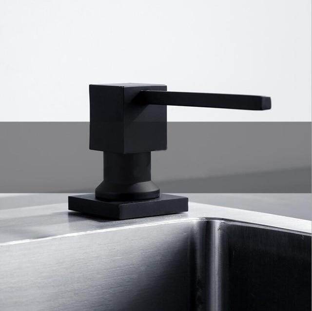 304 stainless steel sink black soap dispenser ABS bottle kitchen use wash basin accessories liquid rel2023