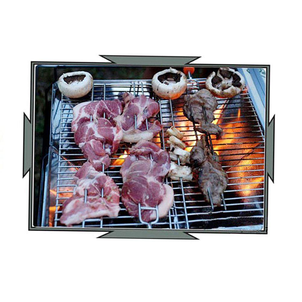 Dày Thép không gỉ Bếp Nướng Ngoài Trời Gấp Gọn BBQ Bếp Củi Bếp Đa người Nướng Bếp Than Lò Nướng