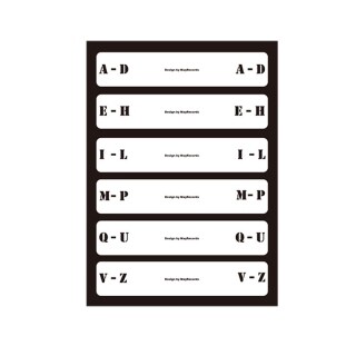 6pcs alphabet tab index cards turntable music vinyl organizers lp record dividers cards 1