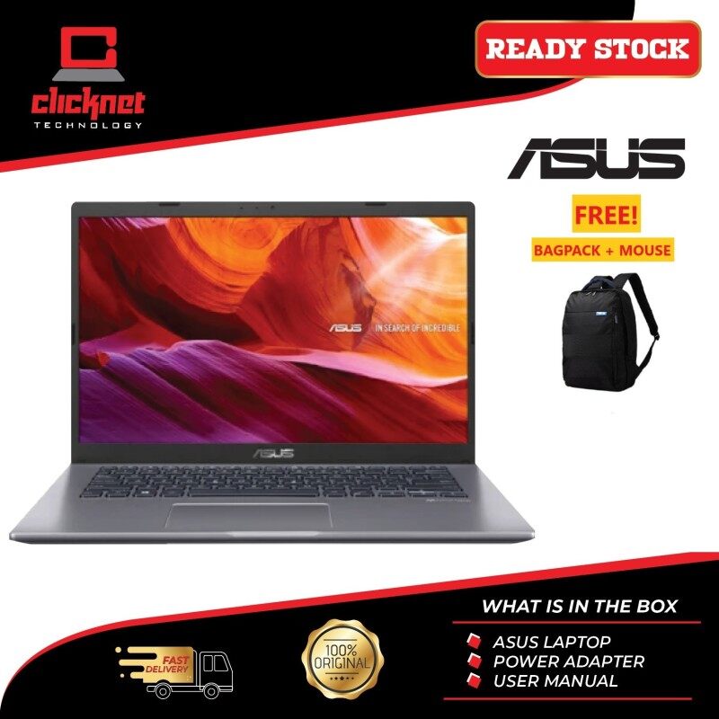 Asus A516M-AEJ145T 15.6 Laptop Slate Grey (Celeron N4020, 4GB, 256GB SSD, HD, W10) Malaysia