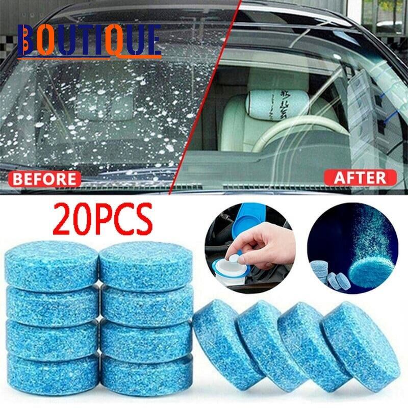 20/10/5/1pcs Car Effervescent Tablets Windshield Washer Fluid Concentrated Glass Water Wiper Solid Cleaner Tablet Car Accessary Family Bathroom Kitchen Cleaning