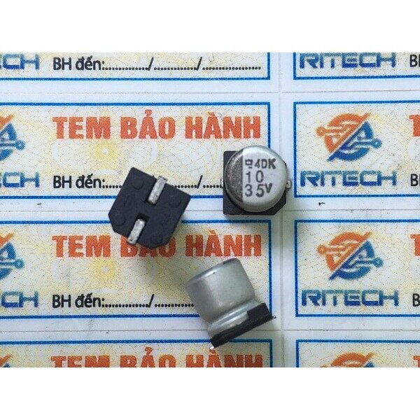 Combo 20 con tụ nhôm 10uf 35v kích thước 4×5.4mm
