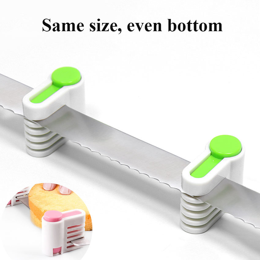 [Hot Sale+Ready Stock]2pcs DIY Cake Slicers 5 Layers Cake Pie Slicer Sheet Guide Cutter Server Bread Cutting Fixator Tools Kitchen Bakeware Tool