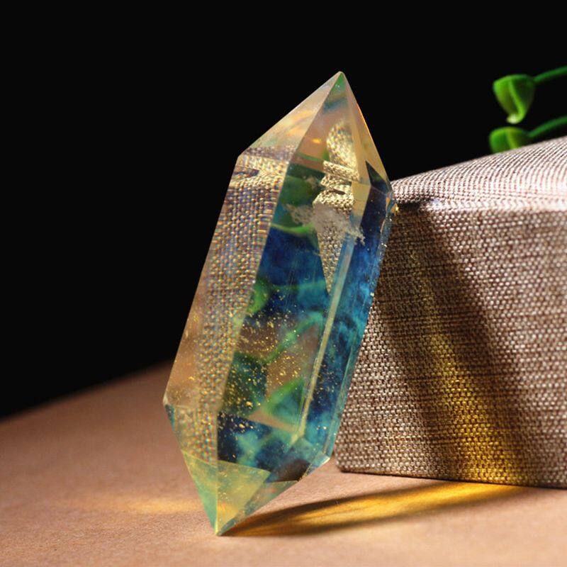 BOKALI 1PCS New 6-6.5cm Asian Rare Citrine Quartz Crystal Hexagonal Wand Point Healing Stone