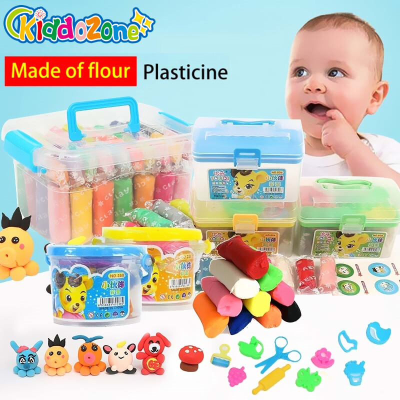 KiddoZone 36 Colors Ultra-light Clay Non-toxic Modeling Magic Clay Safety Plasticine DIY For Kids Slime Toys Children 3-6 years old boxed plasticine set toys color clay toys handmade space crystal gifts