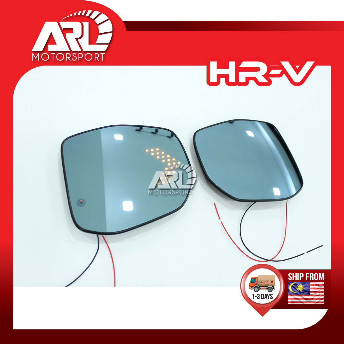 Honda HRV HRV Vezel RV Blue Side Mirror With LED Signal Wide Angle