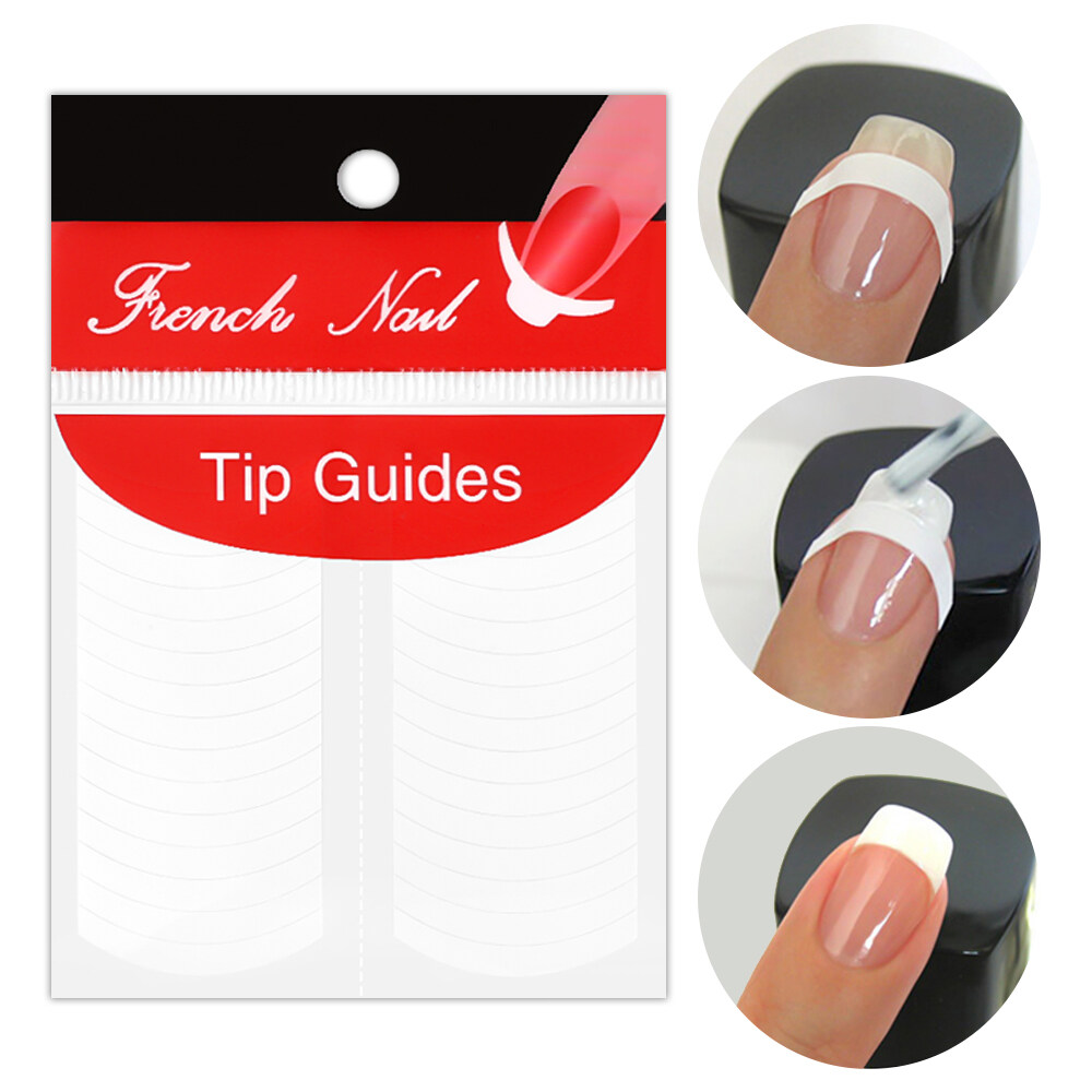 5 Sheet French Nail Art Tips Form Guide Sticker DIY Manicure Stencil Tool, Wish