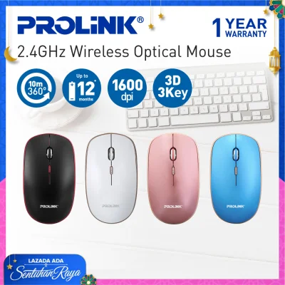 PROLiNK Wireless Optical Mouse PMW6006 Free AA Alkaline Battery (Sirim approval / Comply with MCMC requirement)