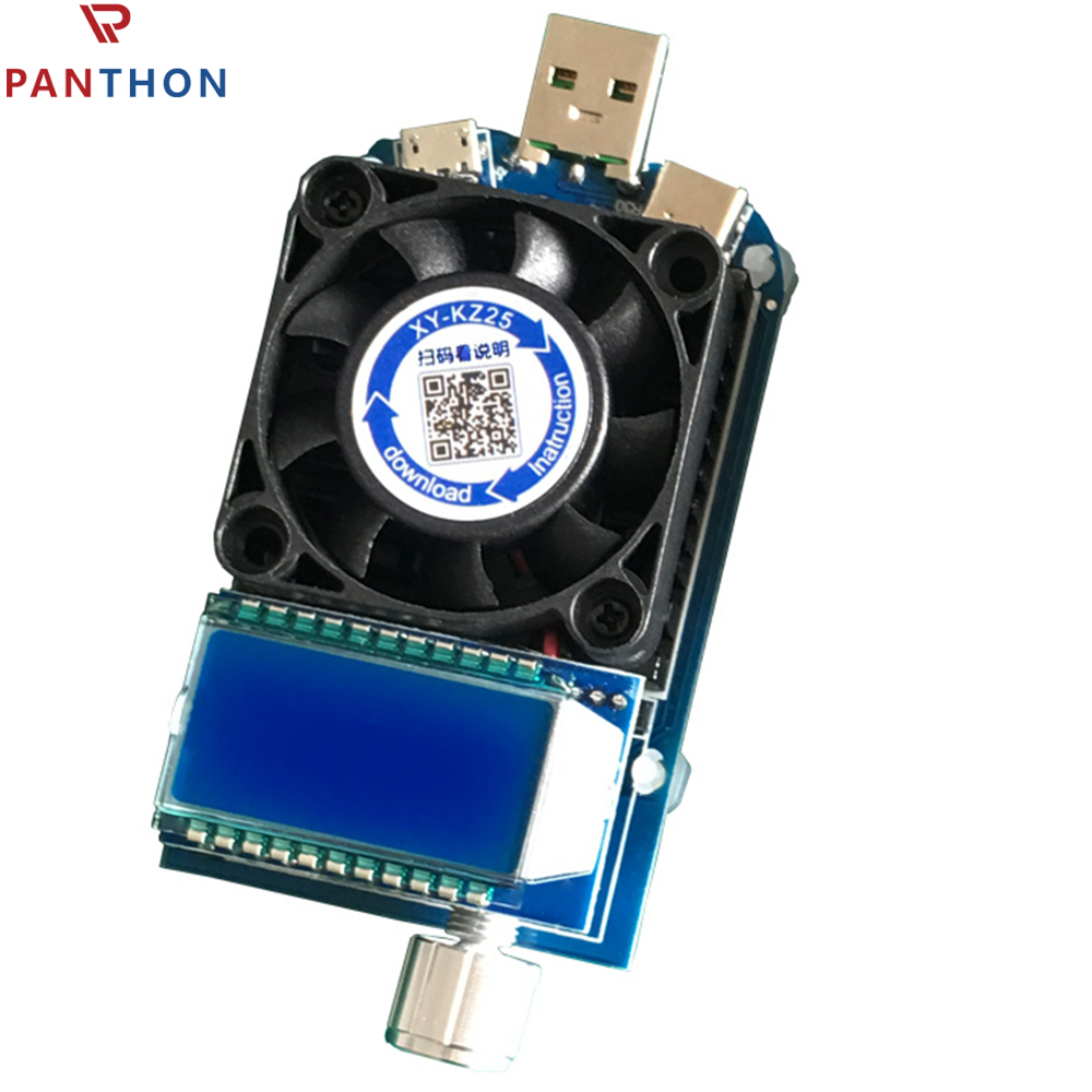 PANTHON Electronic USB Load Tester Adjustable Discharge Resistor Module 35W Test and Trigger QC2.0 QC3.0 AFC FCP with Cooling Fan