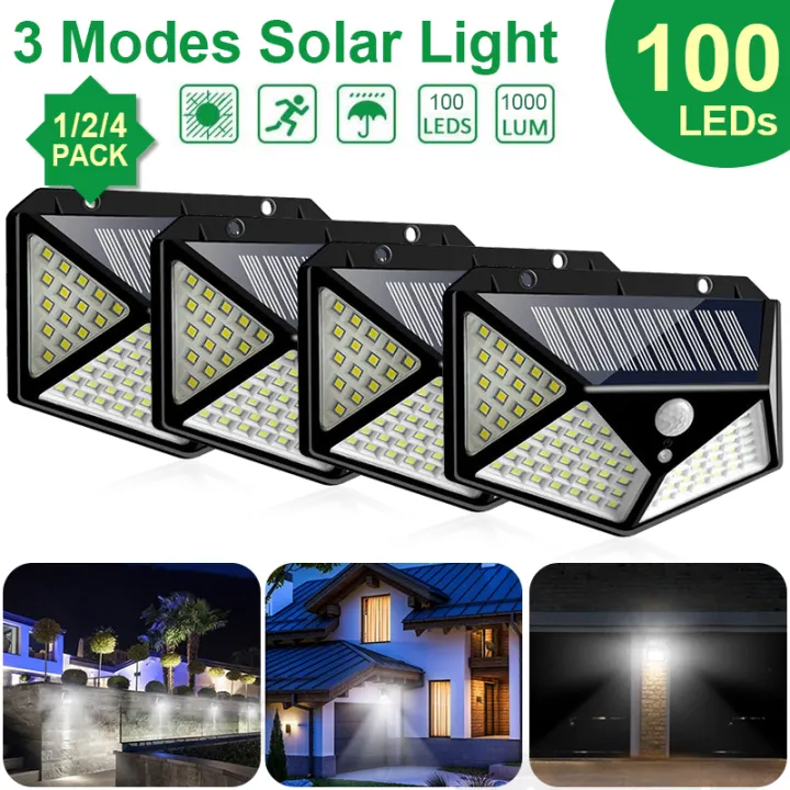 100 Led Solar Lights Outdoor Lighting, Wireless Outdoor Lights