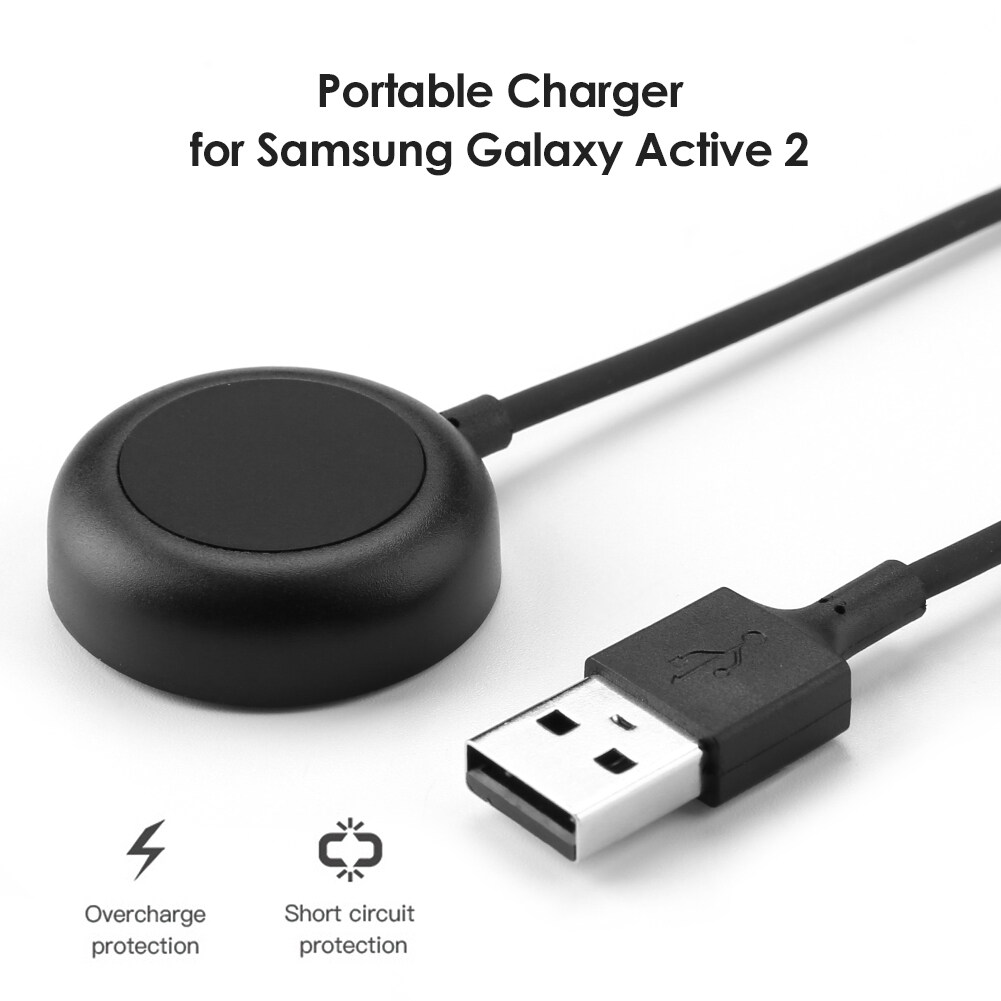 Portable Watch USB Charger Charging Dock for Samsung Galaxy Active 2