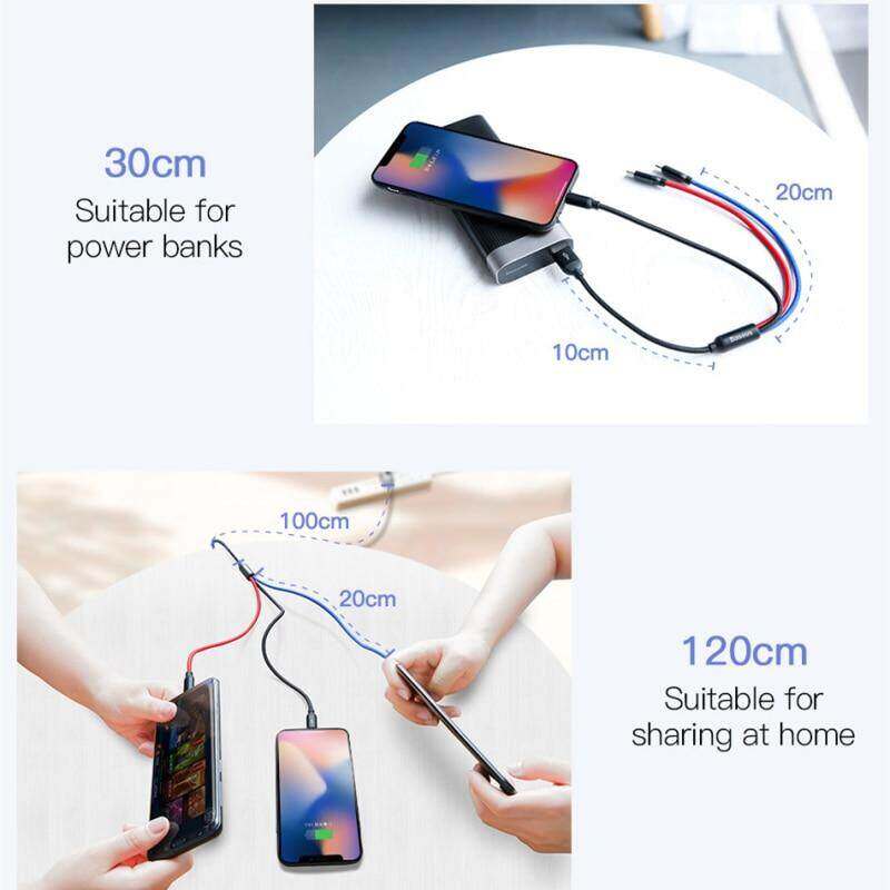 Baseus Bộ Sạc Micro Cáp USB C 3in 1 Loại USB Cho Điện Thoại Di Động Với Bộ Sạc Cáp Cho iPhone 14 13 Pro 7 8 Plus Samsung Huawei Xiaomi Dây Micro Sạc USB