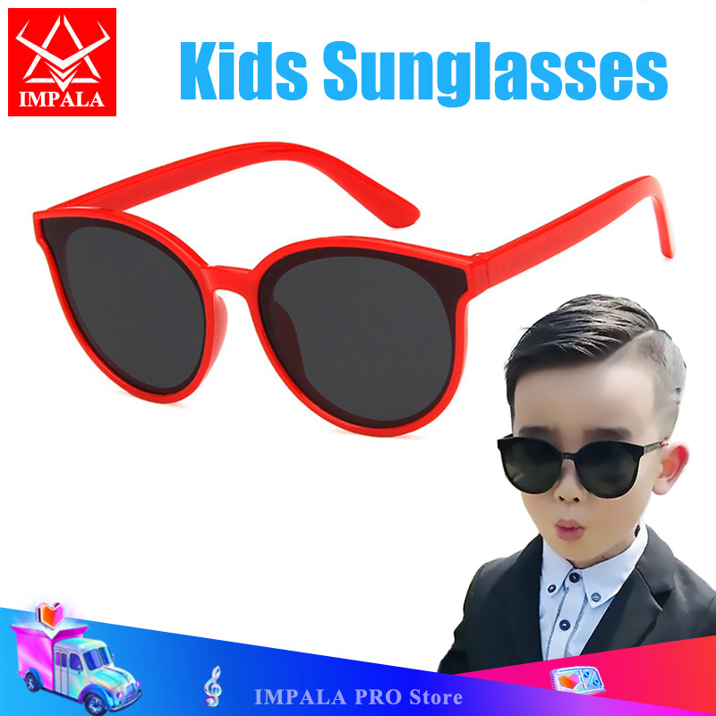 IMPALA QT1668W Cute Kids Sunglasses for 2-8 Years Old Boys Girls Sun Glasses UV400 Lens Anti Glare Spectacles Baby Kindergarten and Elementary School Students Sports Eyewear