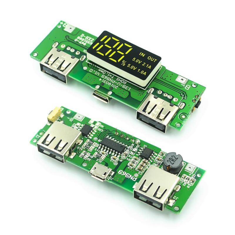LED Dual USB 5V 2.4A 2A 1A Micro/Type-C USB 18650 Charging Module Lithium Battery Charger Board Circuit Protection