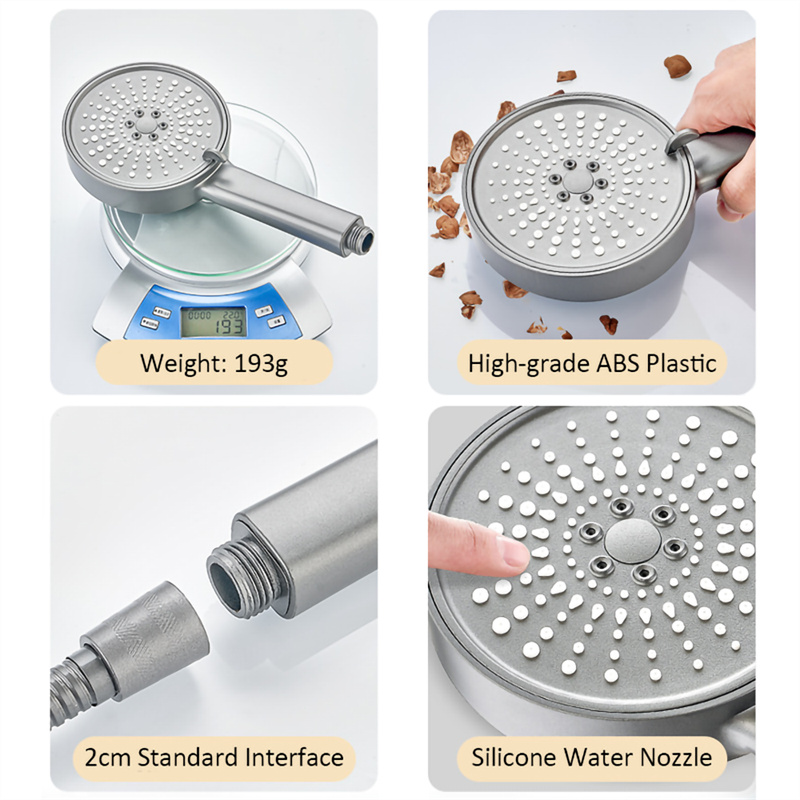 5 Modes Large Panel Shower Head Adjustable High Pressure Water Saving Shower Head Water Massage Shower Head for Bathroom Accessories