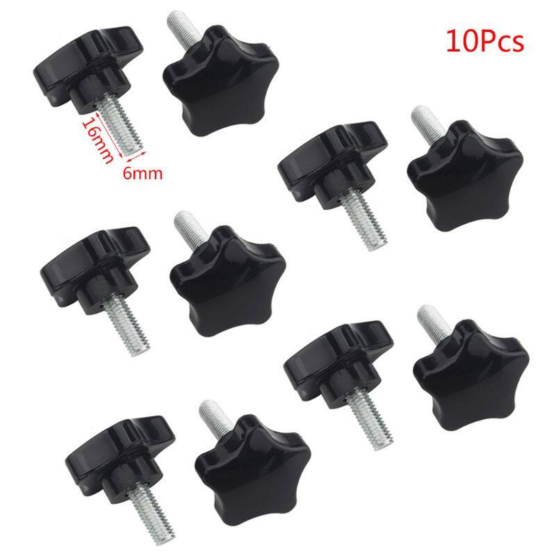 10PCS M6/M8 Hand Screw Five-Star Shaped Head Thread Clamping Screws Bolt Knob for Industry Equipment