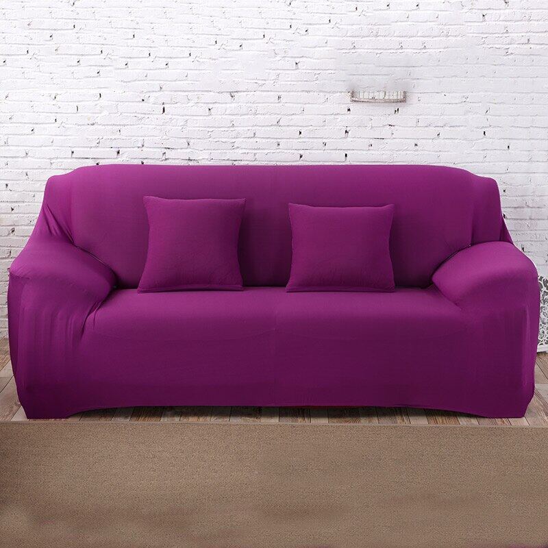 Bọc Ghế Sofa Đàn Hồi Bọc Ghế Bành Hình Chữ L Co Giãn Màu Trơn Bọc Ghế Sofa