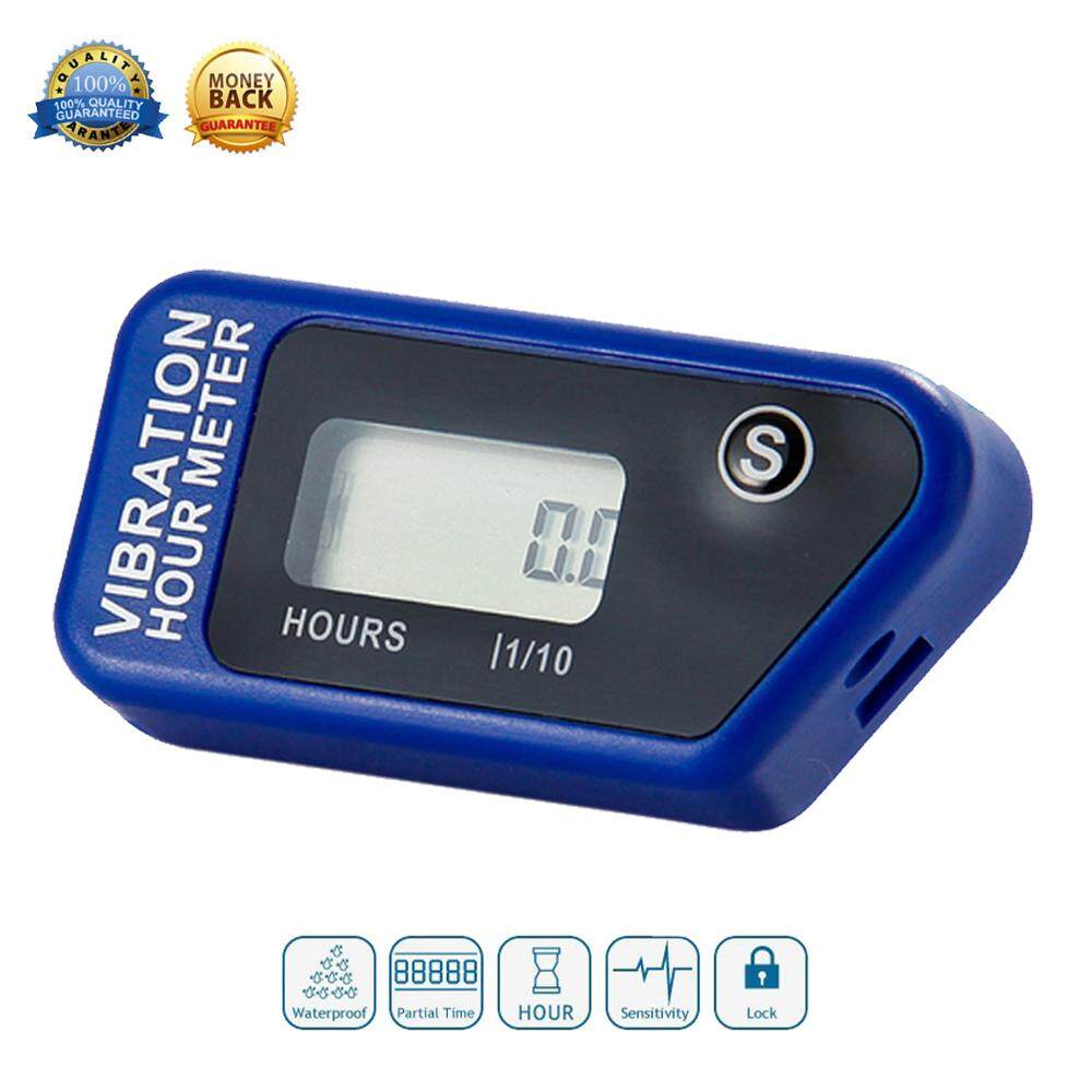 Waterproof resettable lcd wireless vibration hour meter for chainsaw