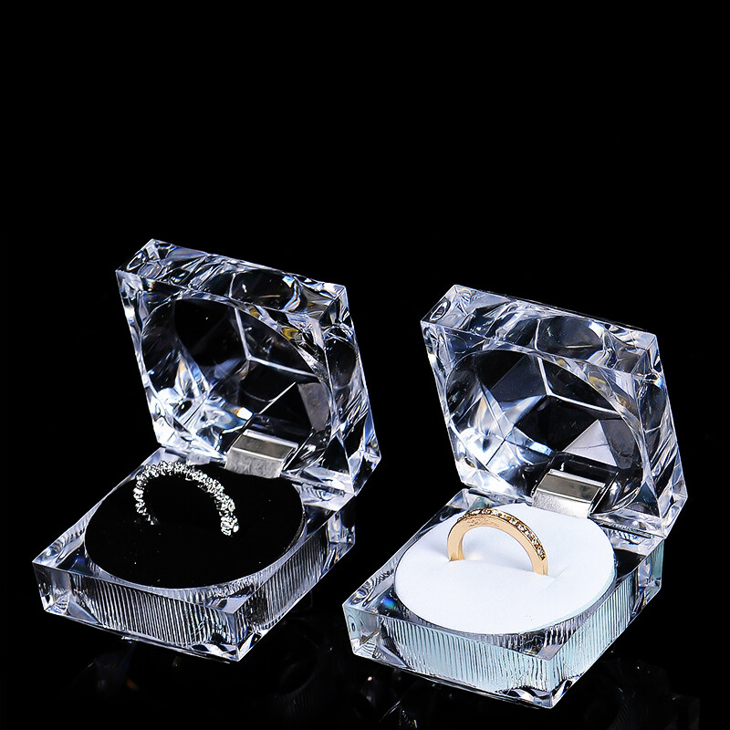 Crystal Box Ring Box Cube Acrylic Gift Box