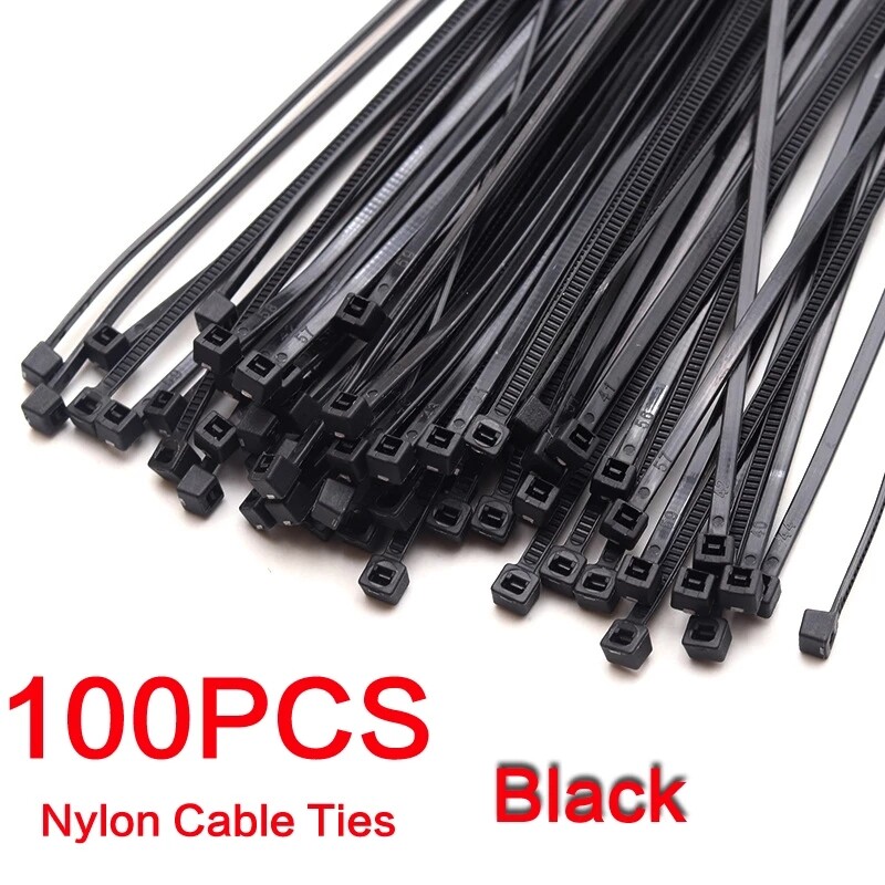 100 Cái Dây Cáp Nylon Tự Khóa Dây Buộc Dây Kéo