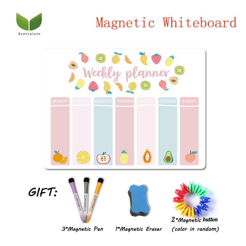A3 Size Magnetic Weekly Monthly Planner Calendar Whiteboard Dry Erase Markers Whiteboard for Notes Message Drawing Meal Fridge Stickers
