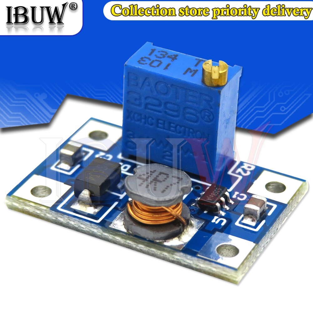 1 cái DC-DC 2-24V đến 2-28V tăng áp điều chỉnh mô-đun điện tăng áp Bộ chuyển đổi tăng áp lớn hiện tại 2A sx1308