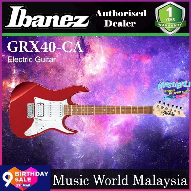 Ibanez Gio GRX40-CA Poplar Body with Tremolo Electric Guitar Candy Apple (GRX40 CA) Malaysia