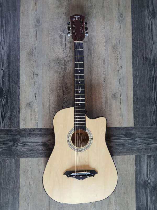 BGS D-38 38 Inch Natural AC Acoustic Guitar With Neck Iron Rod Taylor Design With Pickup EQ + Free Gitf Malaysia