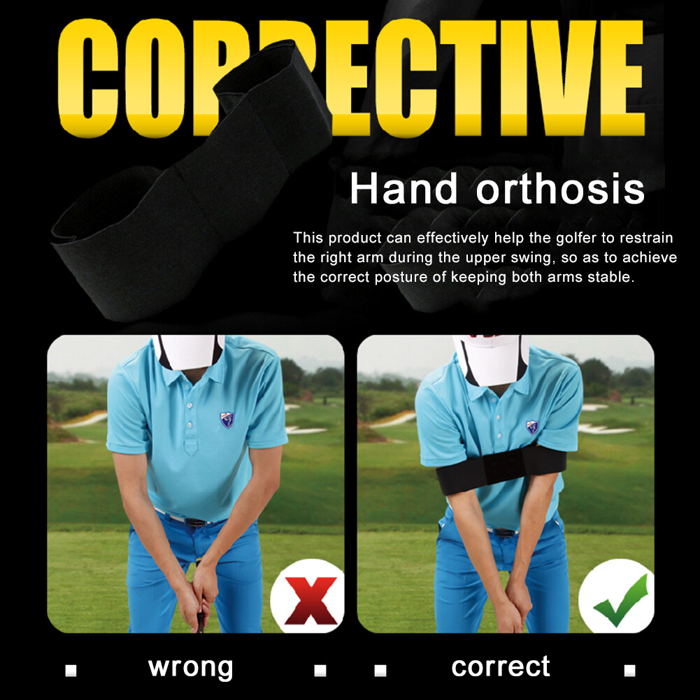 Golf Swing Training Aids for Beginner Wrist Hinge Swing Trainer Elastic Arm Band Belt Practicing Guide Gesture Correction Tools