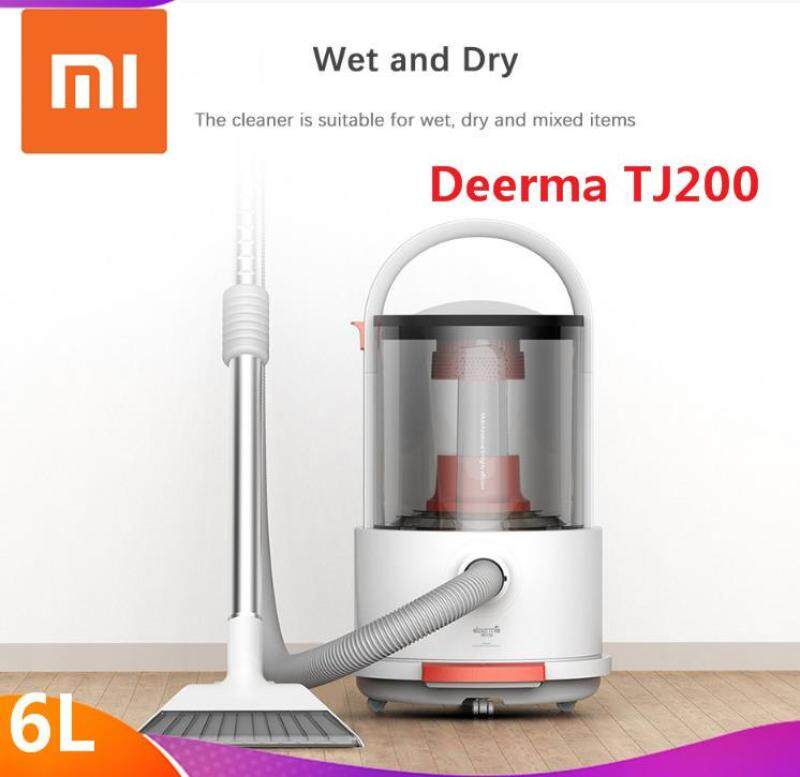 【Dry And Wet】Original Xiao mi Deerma Tj200 Dry And Wet 1200w Vacuum Cleaner Multifunctional 18kpa Strong Suction 6l Dust Bucket Capacity Vacuum Cleaner Singapore