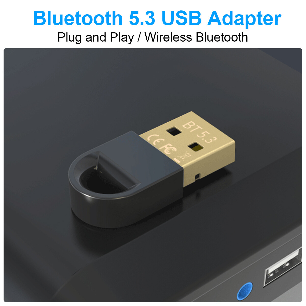 FONKEN Bộ Chuyển Đổi Bluetooth 5.3 Cho Máy Tính USB Bluetooth 5.3 Bộ Thu Dongle Cho Loa Chuột Bàn Phím Bộ Phát Nhạc Âm Thanh