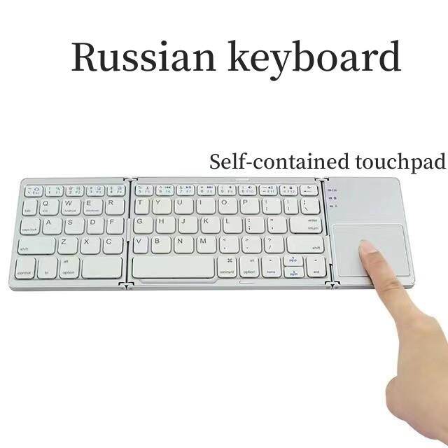 Mini Bluetooth Wireless Keyboard with Touchpad Rechargeable Russian Keyboard Spanish Universal Windows Android IOS Mobile Tablet