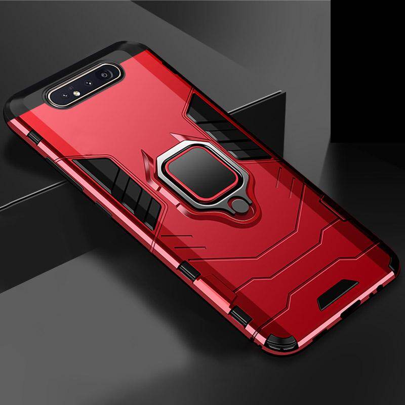 Cho Samsung Galaxy A80 Vỏ Nhẫn Kim Loại Giáp Ốp Lưng Xe Hơi Chống Sốc Giá Đỡ Chân Đế Hút Nam Châm 360 Giá Đỡ Nhẫn Ốp Cứng