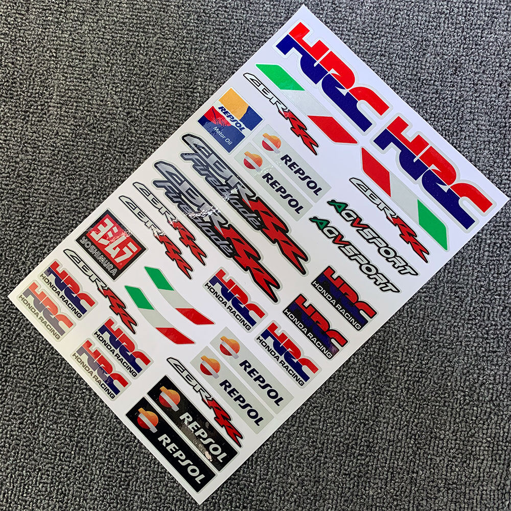 Reflective Helmet Decals Stickers for Honda HRC Racing
