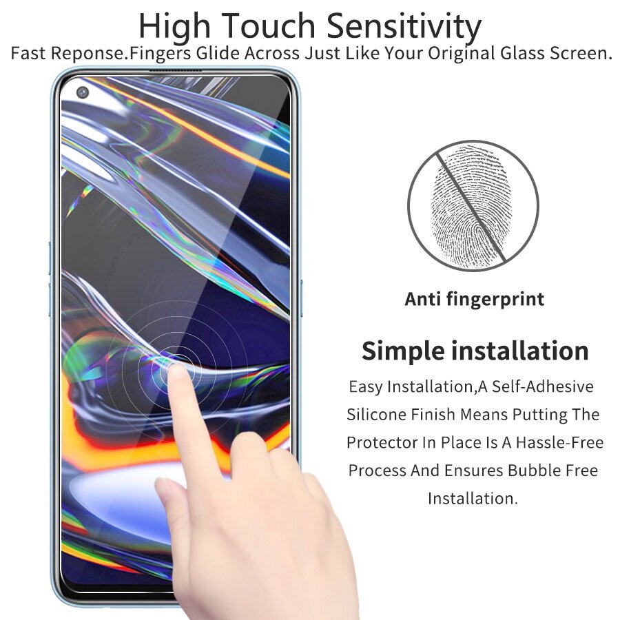 3-in-1 Kính cường lực cho Realme 8 7 6 5 3 Pro C3 C11 C12 Mặt trước và mặt sau và ống kính máy ảnh Bảo vệ màn hình bằng kính cường lực Phim PPF