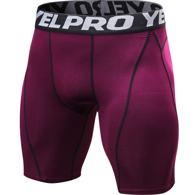 burgundy compression shorts