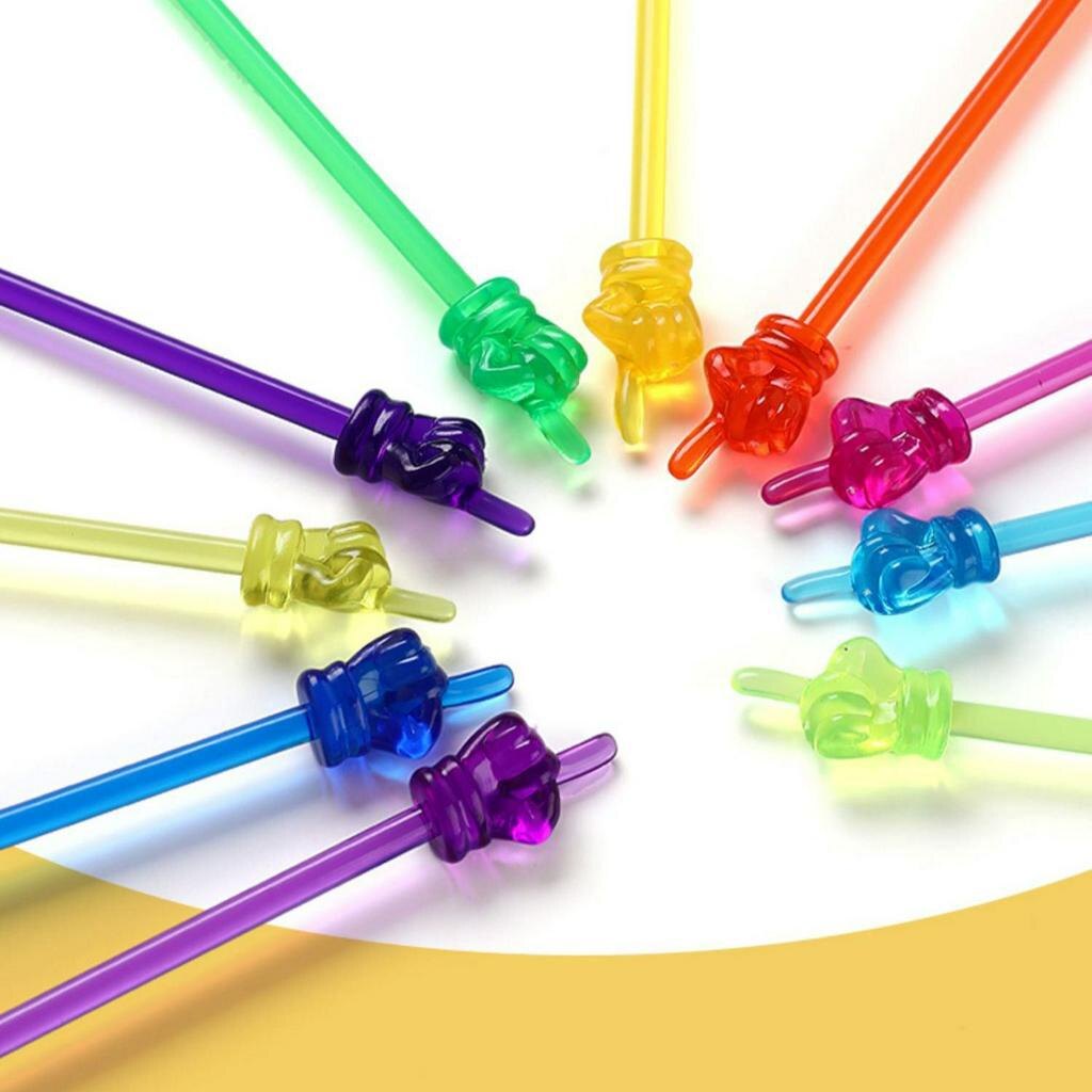 Yespery 5pcs ngón tay đọc sách Gậy mầm non dụng cụ giảng dạy uốn cong gậy công cụ giảng dạy Montessori đồ chơi học tập giáo dục cho trẻ em