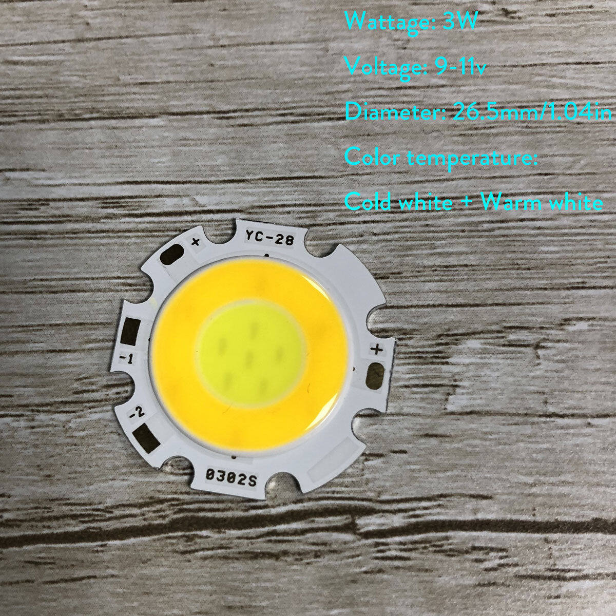 ERANPO  Hạt Đèn LED Tròn Hai Tông Màu 3W 5W 7W 10W Chip Cob Cho Bóng Đèn LED